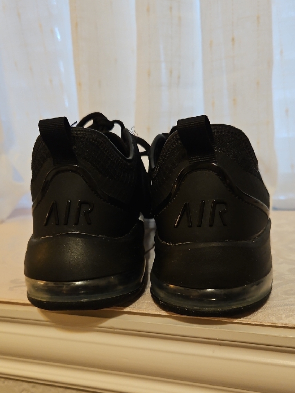 Nike Black Athletic Slip-On Sneakers with White Outsoles - Picture 3 of 3